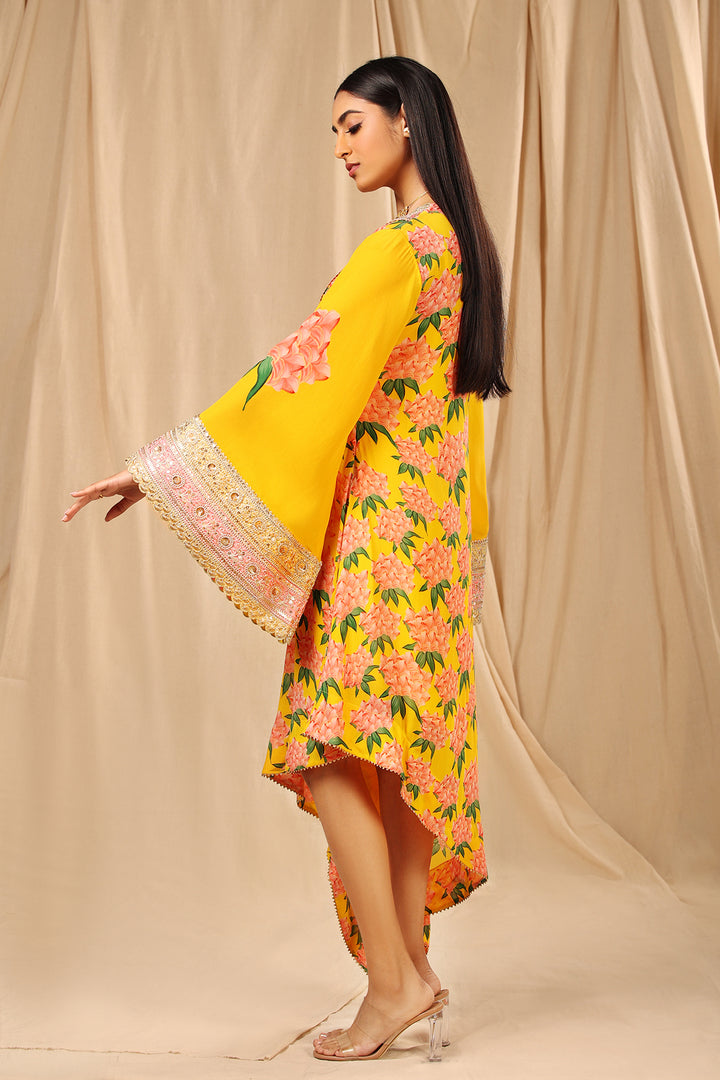 Sunshine Yellow Candy Swirl Kaftan