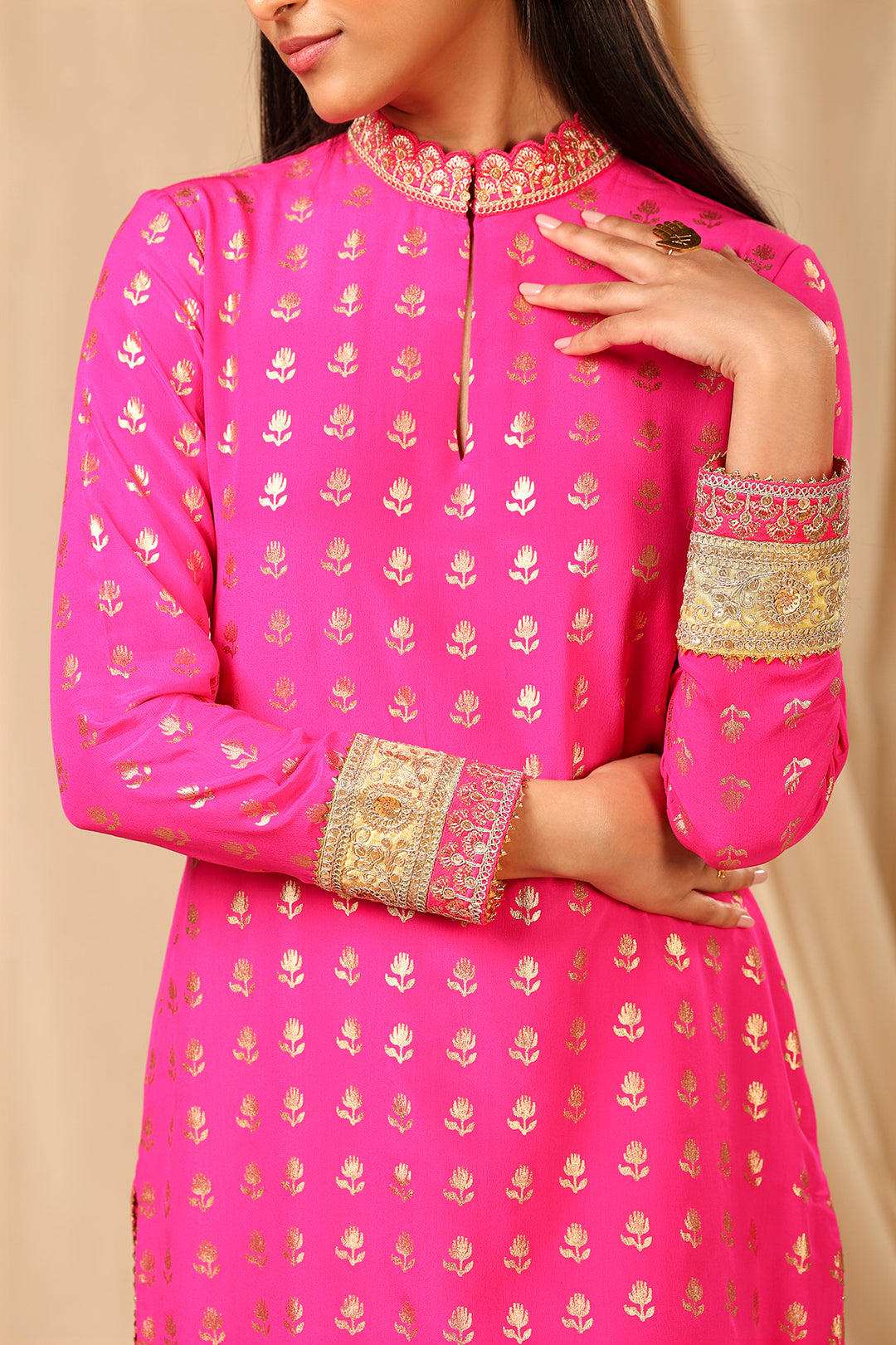 Hot Pink Wallflower Kurta