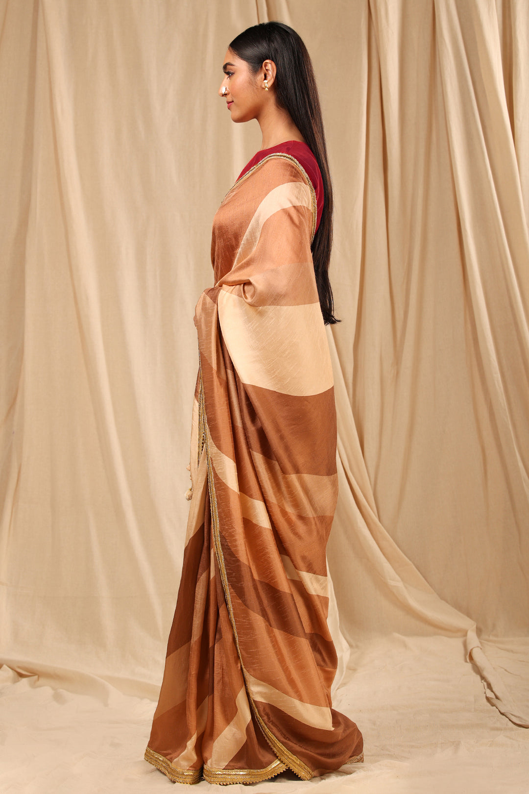 Brown Sorbet Saree