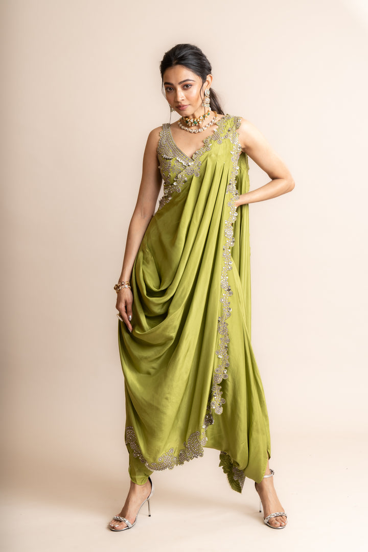 PRE DRAPED SAREE SET - 2