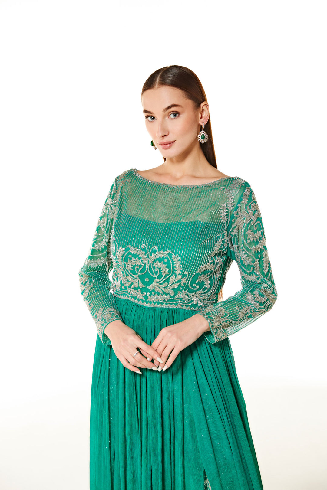 Adah Gown with Embroidered Pant - 2